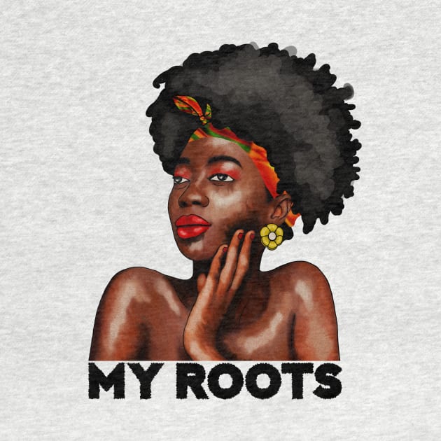 My African Roots, Black Pride, Afro African Woman by dukito